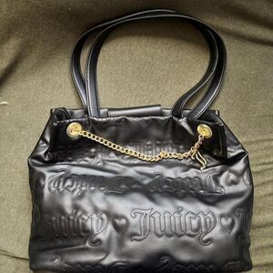 Juicy Couture black handbag with gold chain